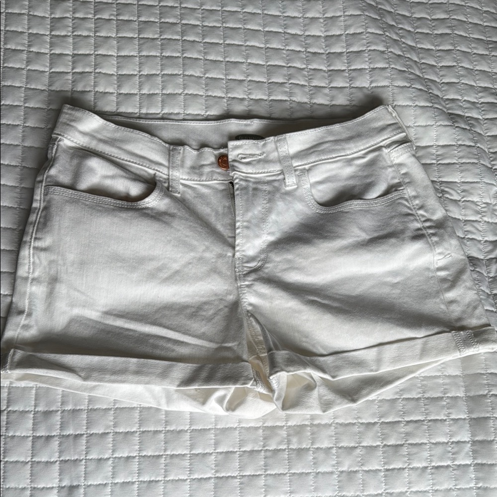 Old Navy White Jean Shorts Casual Cut-Off Style